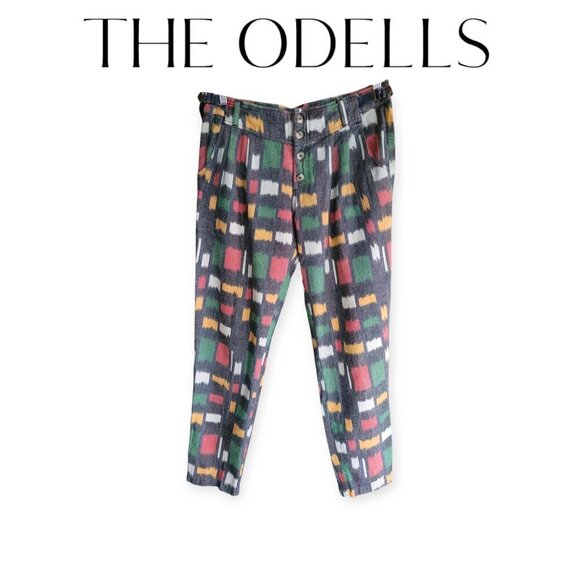 Anthropologie Odells Multicolored Lowrise Pants Y2K Style S - Picture 1 of 11